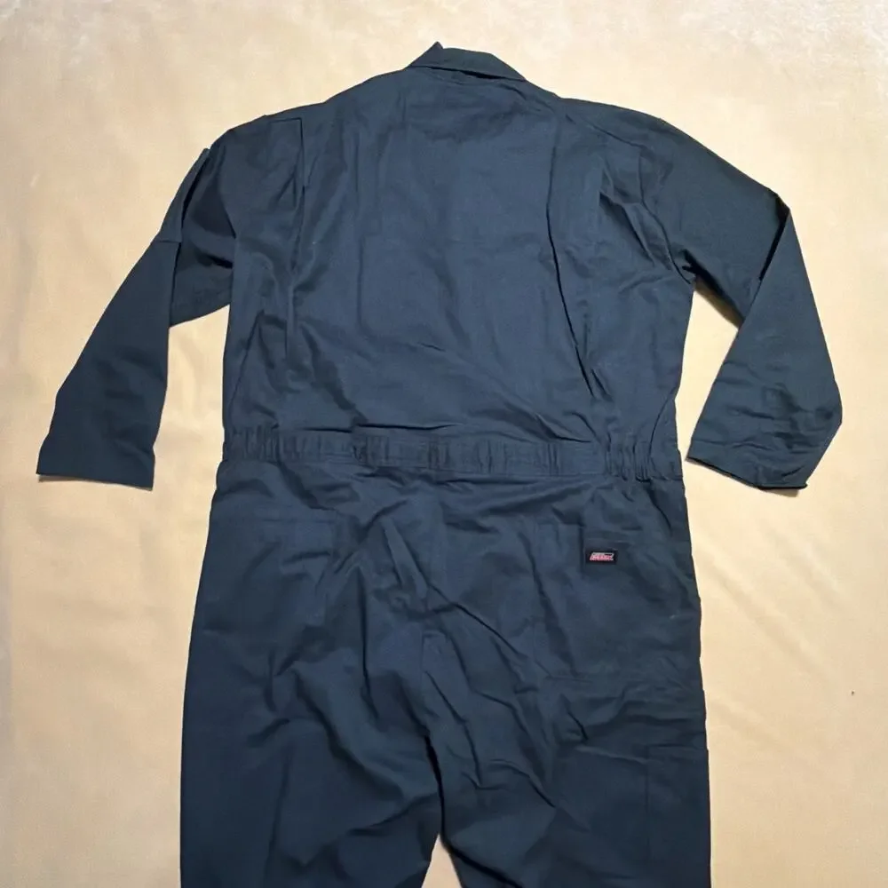 Dickies Coveralls Mens 2XL Navy Blue Work Long Sleeve SEE MEASUREMENTS NEW
